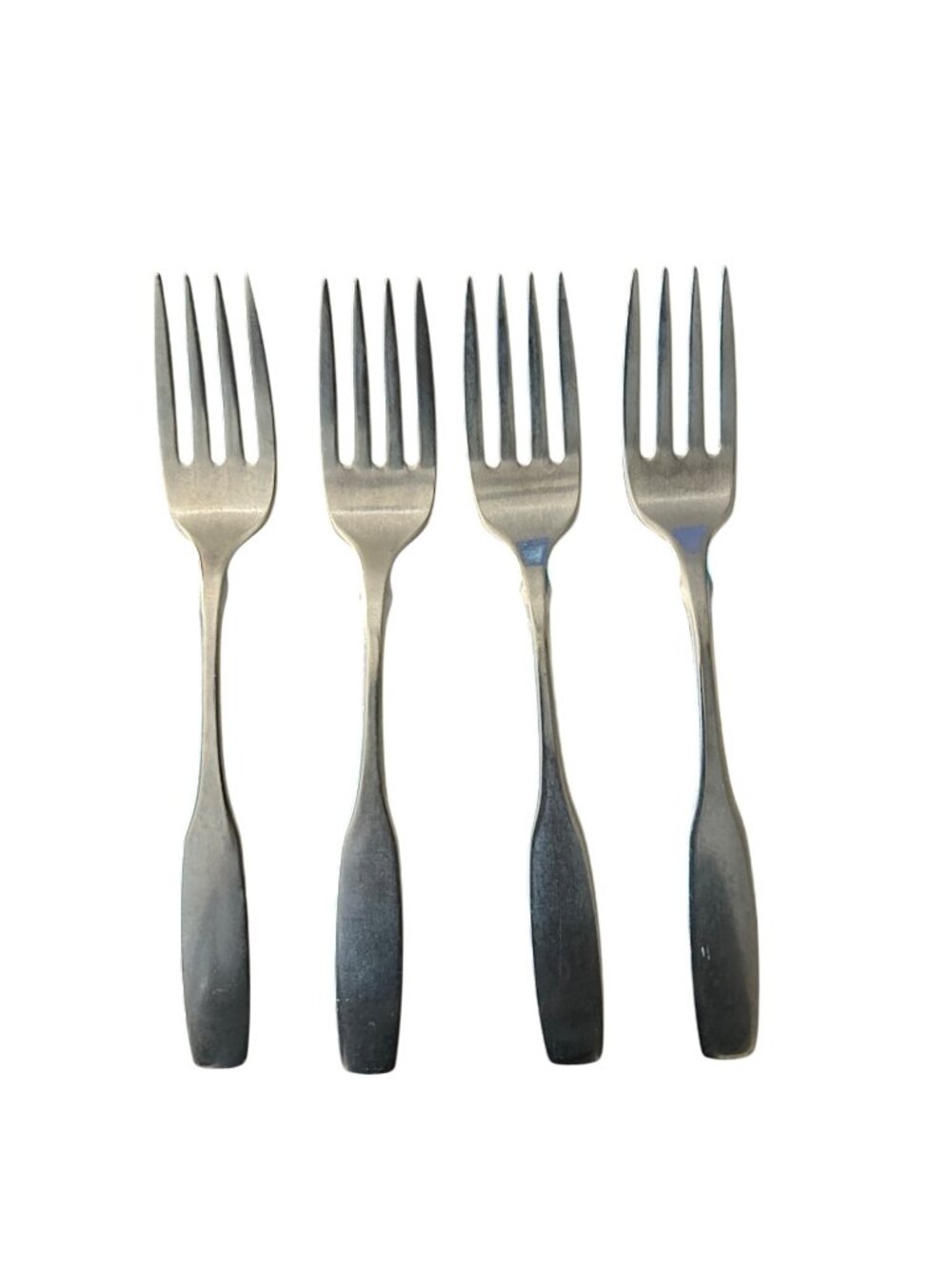 Oneida Silver Paul Revere Set Of 4 Stainless Steel Salad Forks With Simple Desig